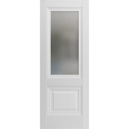 Sartodoors Solid French Double Doors 84 x 80in, Nordic White W/ Frosted Glass, Closet Bedroom Sturdy Doors SETE6933DD-NOR-84